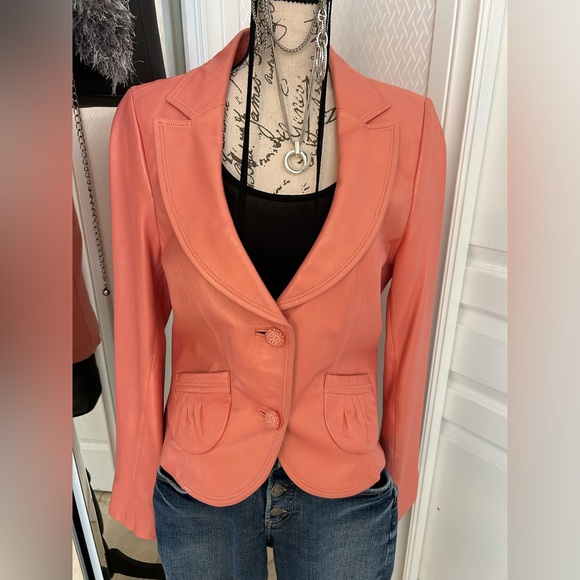 Classiques Entier Jackets & Blazers - CLASSIQUES Leather Nordstrom Pink Genuine Leather Jacket. Size M/6-8, lined
